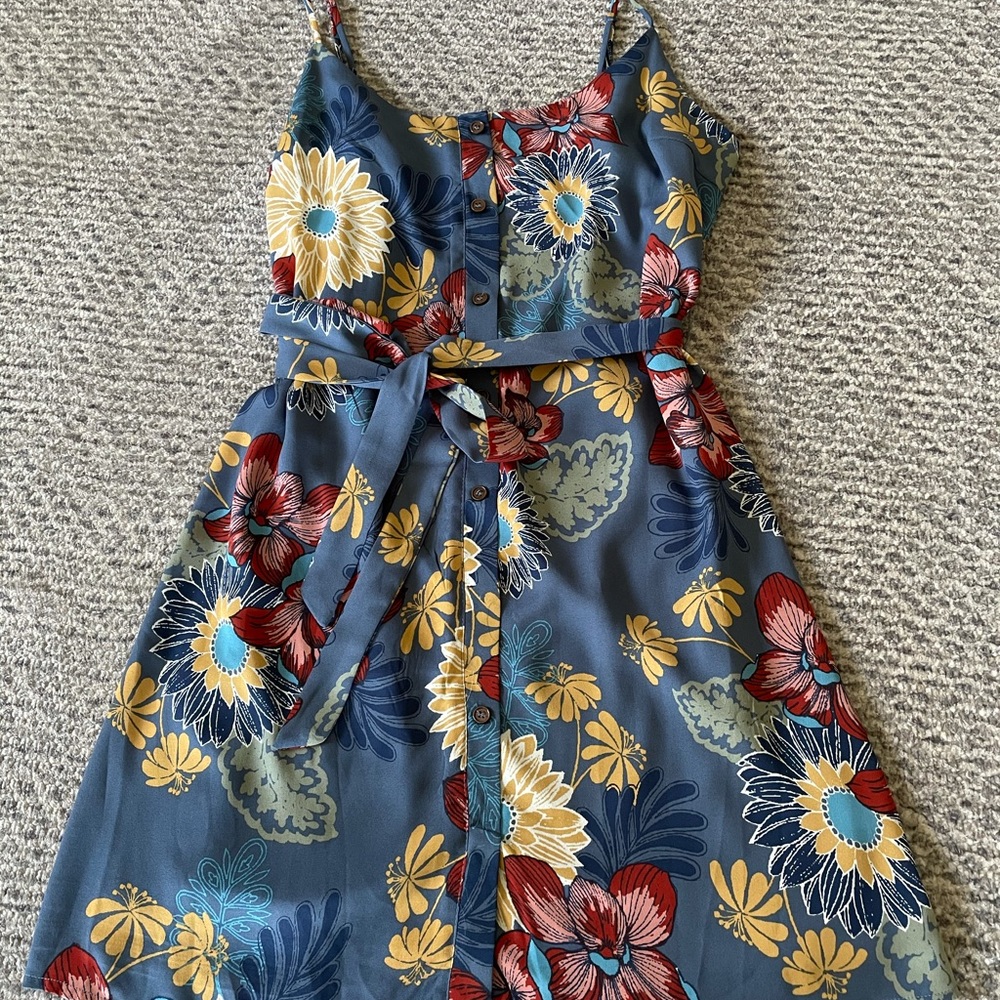 Floral belted summer dress